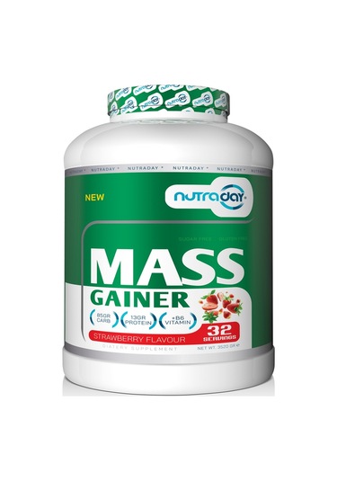 Karbonhidrat Tozu Mass Gainer 3520 Gram Çilek Aromalı Hacim Kütle Kas Gainermass