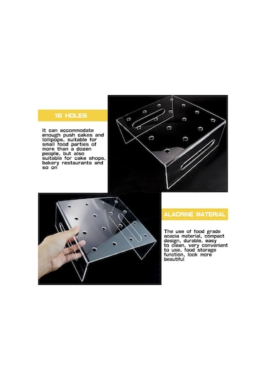 Cbtx Yx043 Akrilik Şeffaf Tui Tui Le Kek Koni Standı 16 Delikli Kek Standı