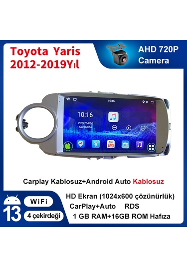 Toyota Yaris 2012-2019 Yıl Multimedya 1-16 Gb Navigasyon