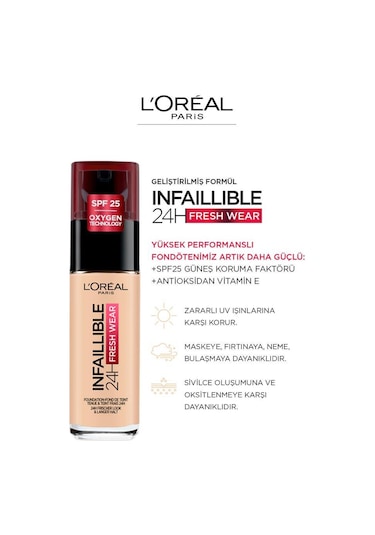 L'Oreal Paris Infaillible 24H Fondöten 125 Natural Rose 30 ML