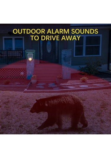 Besthome1 Yeşil N911m Modeli, Güneş Enerjili Uyarı, 129db Ses Işıklı, 5-8m Hareket Algılama, Ip55 Su Geçirmez, 4 Vitesli