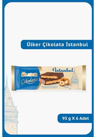 Ülker İstanbul Fındıklı Çikolata 6 x 93 G