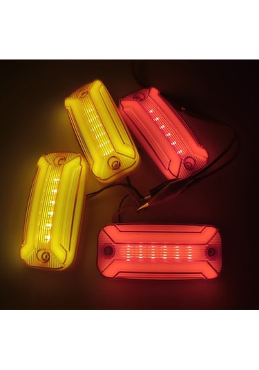 6 Adet Neon Ledli Yan Dorse Kasa Lambası 12-24 Volt Melek Kanadı