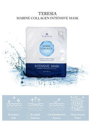 Marine Collagen Maske Yoğun Nem, Sıkılaştırıcı Etki Ve Parlak Cilt Bakım Maskesi
