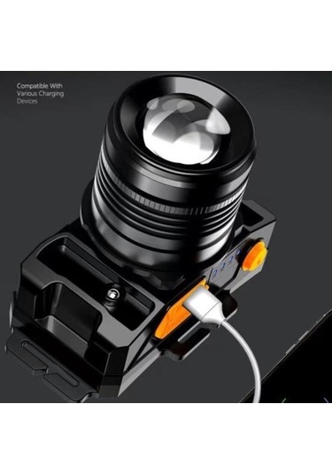 Novahub Genel Kullanım Gümüş Renk Akıllı Led El Feneri Uzun Iş Mesafesi Şarj Edilebilir Dayanıklı Ip65 Gümüş