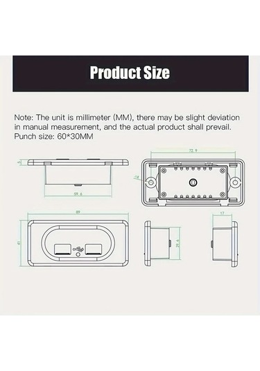 Xuweiwei Krom Çift Usb Portlu Hızlı Şarj 12v Priz Motor Araç Karavan İçin