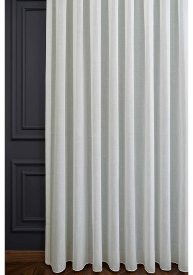 Ekru Keten Kırışmaz Ütü İstemz Sade Tül Perde