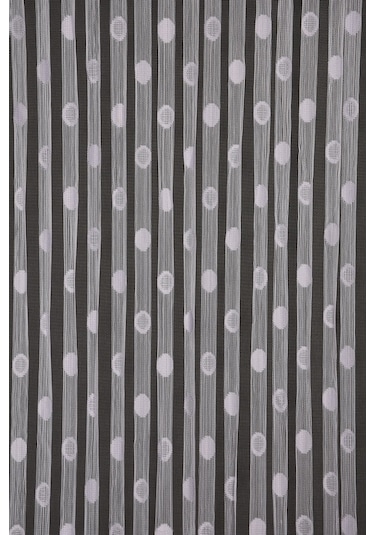 Küçük Puanlı Model Beyaz Renk Hazır Ip Perde 300x270 Cm