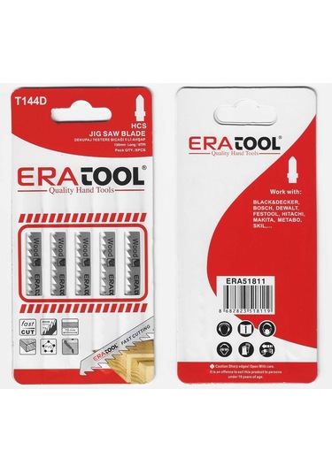 Eratool  T144D Dekupaj Ahşap Testere Bıçağı 5'li