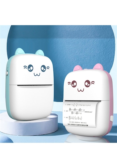 Cbtx Etiket Taşınabilir Termal Fotoğraf Yazıcısı Öğrenci Mini Yazıcı Pembe