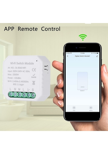 S6564-1 Tuya Mini Dıy Tek Yönlü Küçük Vücut Akıllı Anahtar