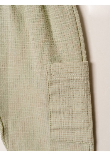 Kd53403 Şile Bezi Nakışlı Bluz & Pantolon Takım 6-36 Ay Mint