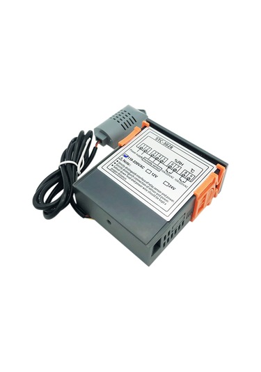 Reedark Dijital Nem Ve Sıcaklık Kontrol Cihazı -20 C/+80 C Aralığı, 10a Çıkış, 1m Sensörlü Gri