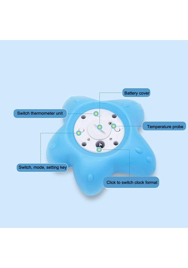 Sones Mty-805 Karikatür Çocuk Elektronik Su Termometresi Pembe