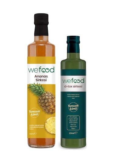 Wefood Ananas Sirkesi 500 Ml + Wefood D-tox Sirkesi 250 ML