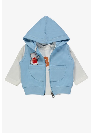 School Bear Cepli Erkek Bebek 2iplik Yelekli Takım Mnk14140 Mavi