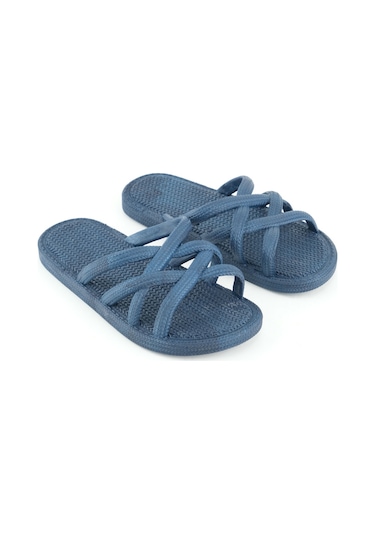 Gezer Yazlık Kaydırmaz Taban Kız Çocuk Terlik Lacivert