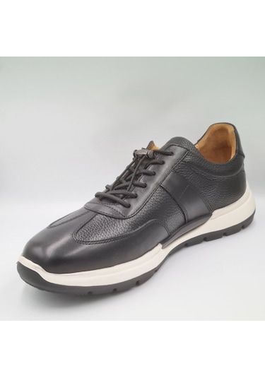 Libero 5223 Siyah Hakiki Deri Eva Taban Erkek Deri Sneaker Siyah