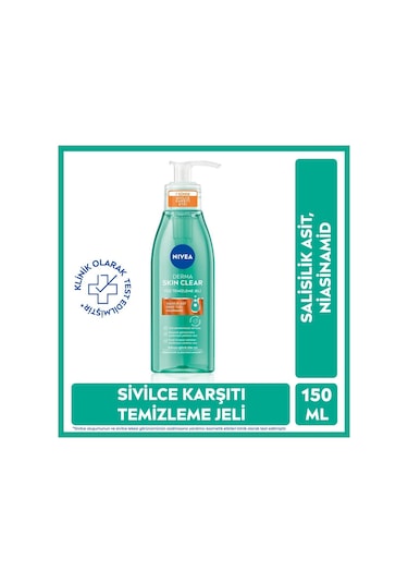 Nivea Derma Skin Clear Sivilce Karşıtı Yüz Temizleme Jeli 150 ML