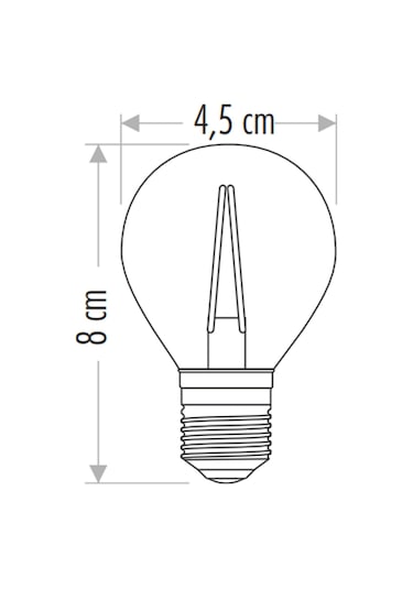 Cata Ct-4283 Rustik Led Ampul 4w Amber 5 Adet