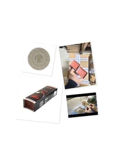 Merttools Kırmızı Cila Ve Dikişli 150 Mm Polisaj Keçesi