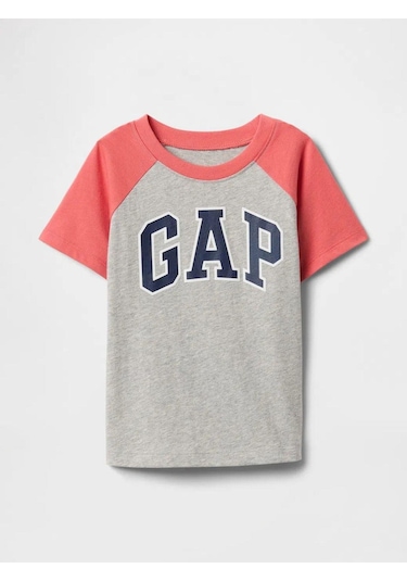 Erkek Bebek Gap Logo T-shirt Gri-5981 Gri