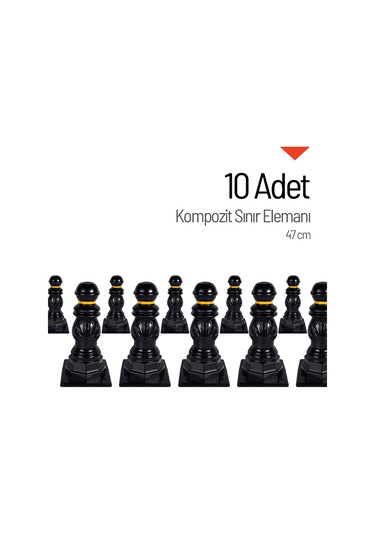 10'lu Kompozit Sınır Elemanı Seti 47 Cm-3636