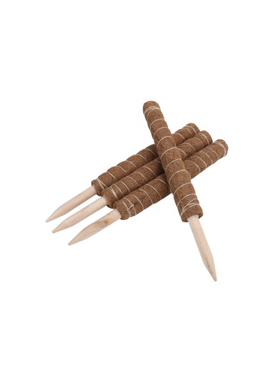 Gajeena 4 Adet 45cm Hindistan Cevizi Kılıfı Mosis Kolu, Bitki Tırmanma Desteği, Doğal Fiber, İç/ Dış Mekan, Monstera Ve Tırmanıcı Bitkiler İçin