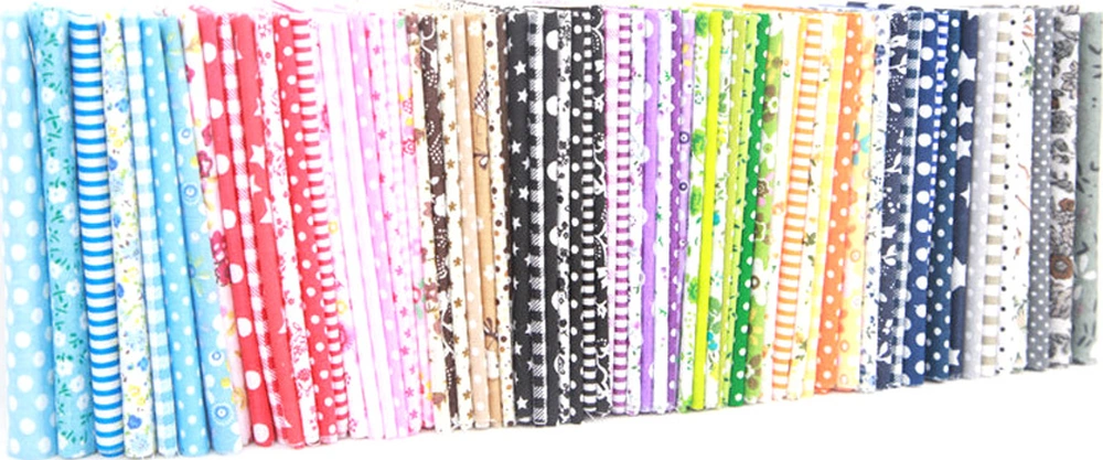 Youtek 7 Parça Kumaş Seti - Tam Pamuk Desenli Kumaş, 50x50 Cm Lacivert, Dıy El İşleri İçin Çanta, Yastık Kılıfı, Masa Örtüsü Lacivert