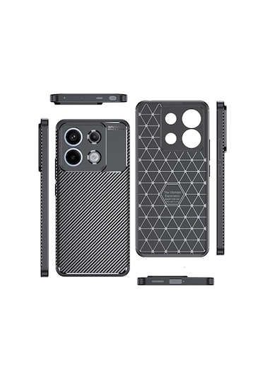 Apsuwa Xiaomi Poco X6 5g Kılıf Negro Karbon Fiber Silikon