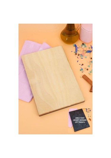 Çift Taraflı Kesme Tahtası Sağlam Ahşap Ve Granit Mermer Tam