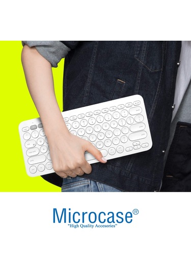 Microcase Yuvarlak Tuşlu Bluetooth Kablosuz Klavye - AL3048 Beyaz
