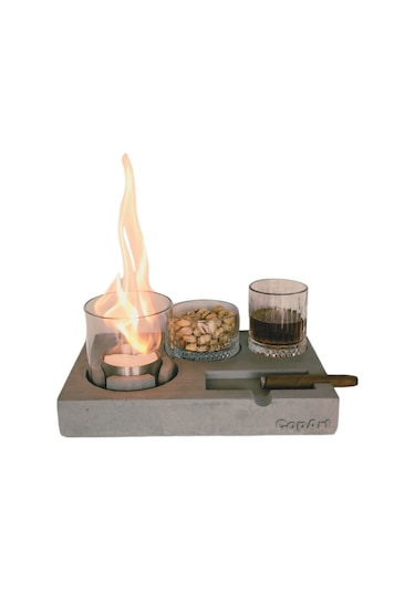 Elza Biyoetanol Masaüstü Şömine - 1 Lt Copart Yakıt Hediye