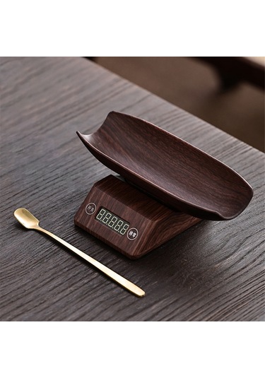 Yüksek Hassasiyetli Elektronik Terazi Mini Kahve Çekirdeği Terazisi Çay Terazisi Kahverengi