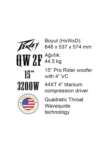 Peavey Qw 2F 15 Inç Pasif Kabin Hoparlör