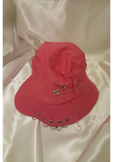 Şapka Bucket Şapka Balıkçı Kova Şapka Unisex Yuvarlak Şapka Şeker Pembe Zincir Piercing Li ÇoK Renkli Çok Renkli