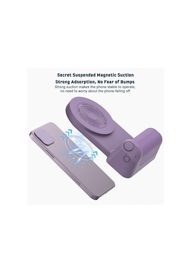Tenfowee "manyetik Akıllı Telefon Tutuculu Kablosuz Şarjlı Video Çekim Kolu - 360 Dönebilir, Titreşim Önleyici"