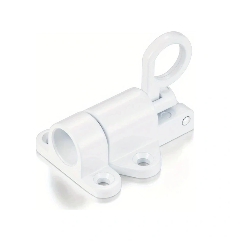 Chuangyinshop Kendiliğinden Kapanan Sürgü, Siyah Pencere Kilidi, Alüminyum Güvenlik Otomatik Kapı Mandalı Gümüş Gri