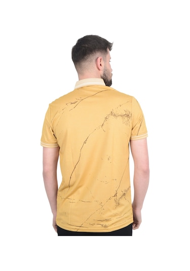Cengiz İnler Baskı Desenli Erkek Polo Yaka  T-shirt