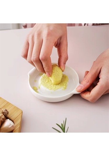 Seramik Sarımsak Öğütücü Ezici-beyaz Porselen Sarımsak İçin El Öğütücü Beyaz