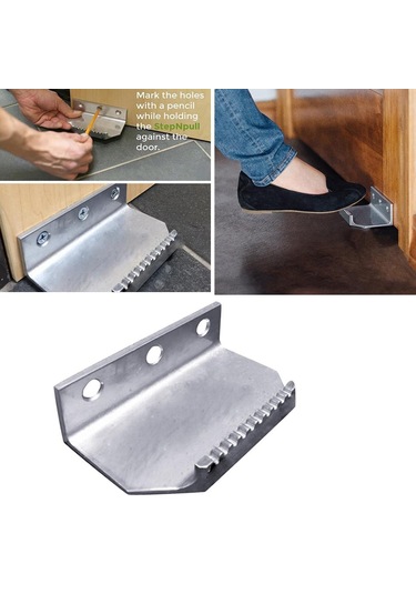 Suntek Çelik Eller Serbest Kapı Açıcı Ayakla Çalışan Gümüş