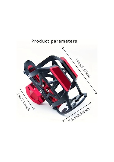 Chuangyinshop Universal Water Bottle Holder Blue Motosiklet Elektrikli Scooter Bisiklet İçin Mavi