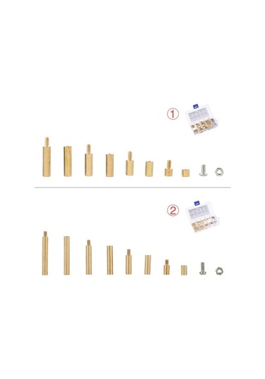 Fortunelane 120 Adet M2 Bakır Standoff Seti, Elektronik/robot Projeler İçin Ana Kart Desteği Ve Elektrikli Izolasyon Pilleri