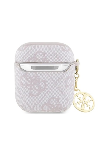 Guess Airpods Uyumlu 1 Ve 2 İçin Askılı Pu Deri Eko Deri Kılıf 166134736 Pembe