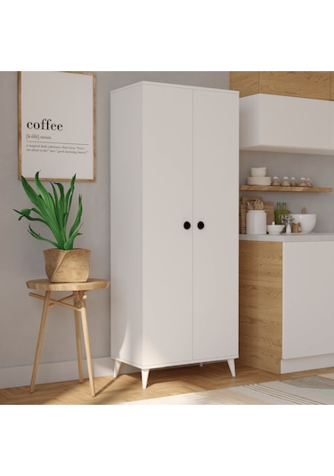 Suntalam 2 Kapaklı 5 Raflı Mega Çok Amaçlı Mutfak Dolabı Banyo Do