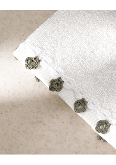 Jeanne Kroşeli 2'li %100 Pamuk El Havlusu - Ekru - 30x40 Cm 8684427204641 Ekru