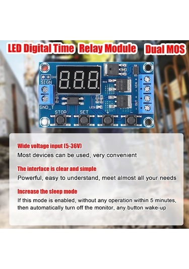 Yulong Reedark Çift Mos Led Zamanlayıcı Röle Modülü - 15a 400w