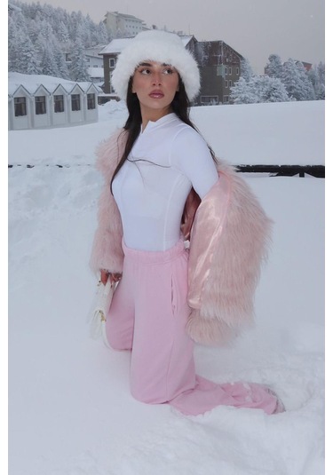 Madmext Pembe Bol Paça Kadın Eşofman Altı Mg2279 Pembe