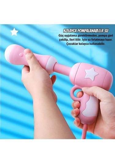 Sırt Çantalı Sırta Takılabilen Pompalı Su Tabancası 2000ml Kapasite - Çok Renkli