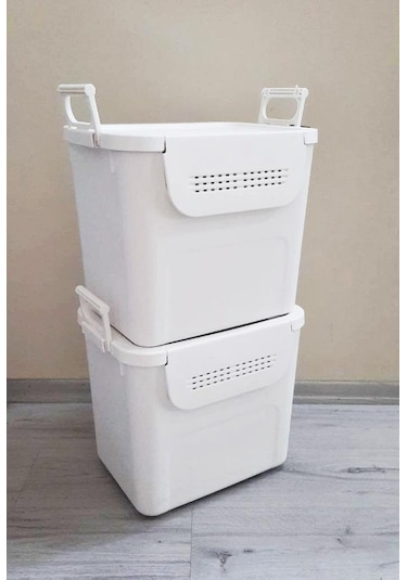 Geseus Motek Mybox 2x30 Litre Kulplu Çok Amaçlı Organizer Saklama Kutusu-mt-35 001